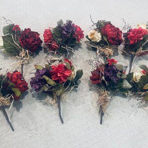 Artificial Floral Bouquet- Set of 8